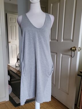 Lazy Sundays Light Gray Sleeveless  Dress